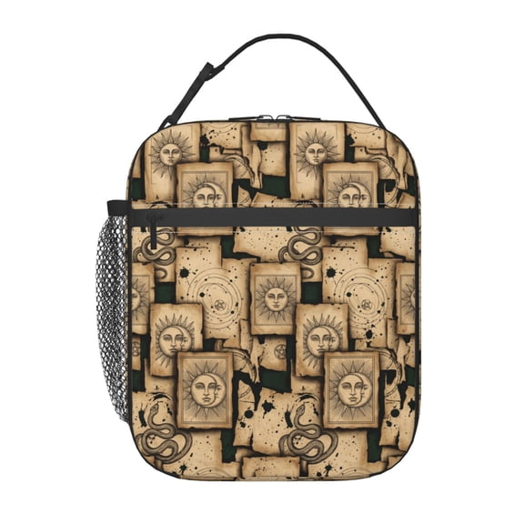 Sun And Moon Lunch Box Reusable Insulated Totes Lunch Bag Thermal Cooler For Men Women Beach Travel Office Work Picnic