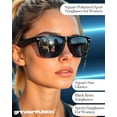 thumbnail image 2 of grinderPUNCH Mens and Womens Polarized Sunglasses UV400 Protection Classic Retro Driving Sun Glasses Trendy Fashion Shades - Black, 2 of 6