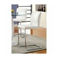 thumbnail image 2 of Benzara Lodia II Contemporary Counter Height Chair Withvwhite Pu, Set of 2-Color:White, 2 of 3