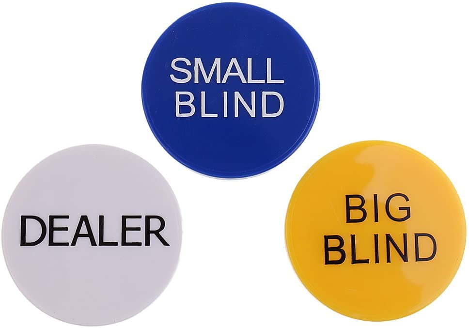 Acryl Dealer Button Little Und Big Blind Alle In 4PC  Casino Club Prop 