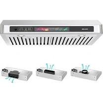 30 Inch Under Cabinet Range Hood with Voice/Gesture/Touch Control, 900 CFM Kitchen Vent Hood with 4-Speed Exhaust Fan, Stainless Steel Stove Hood with LED Lights, Baffle Filters