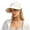 Beige, variant on Sun Protective Outdoor Ladies Hat With Thin Brim Beach Sunshade Visor for Face Loop Hair Tie Hole Adjustable Summer Travel Cap