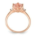 thumbnail image 3 of Primal Silver Sterling Silver Rose Gold-plated Pink Crystal and White Cubic Zirconia Ring, 3 of 8