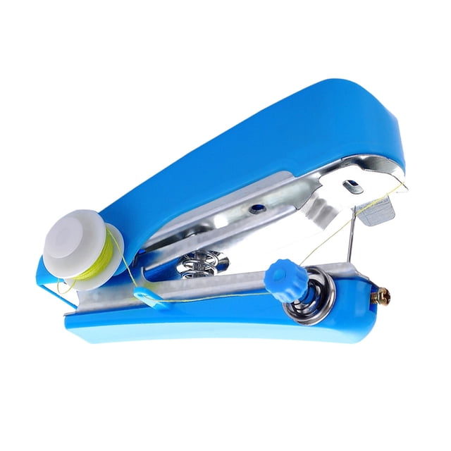 Handheld Sewing Machine, Manual Compact Easy To Operate Mini Sewer Machine for Travel Blue
