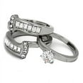 thumbnail image 2 of Women New Stainless Steel AAA CZ 2-Piece Wedding Ring Enhancer Set Size 10, 2 of 2