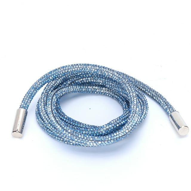 6mm Rhinestone Rope Crystal Shoelace for Clothing Decoration, Shiny DIY Rhinestone Trim for Sewing Crafts, Glitter Hair Band Belt Accessory 1 Piece