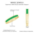 thumbnail image 5 of Rosec Jewels Natural Emerald Half Eternity Ring for Women - Princess Cut Emerald Ring - AAA Quality - Ready to Gift, 18K Yellow Gold, US 3.50, 5 of 8