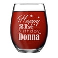 thumbnail image 1 of My Personal Memories Customized 21st Birthday Party Shot Glass, Wine Glass, Beer Glass and Champagne Flute - Personalized and Engraved (15 oz Stemless), 1 of 4