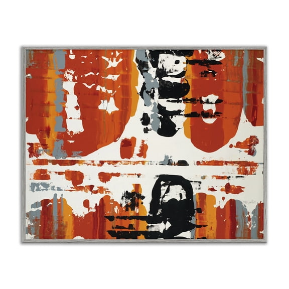 Stupell Industries Contemporary Burnt Orange Momentum Gray Framed Giclee Art, 14 x 11, by Third & Wall Studios