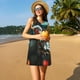 thumbnail image 3 of Fotbe Futuristic Robot Hummingbird Vestido de Verano sin Mangas para Mujer – Vestido Midi Línea A, Estilo Camiseta Floral, Vestido Playero Casual y Fluido, 3 of 7