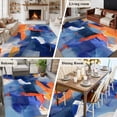 thumbnail image 5 of 5'x7' Area Rugs, Orange Blue Oil Painting Indoor Outdoor Area Rug for Living Room Bedroom, Modern Abstract Geometric Washable Bathroom Rugs Kitchen Floor Carpet Mats Home Decor Aesthetic, 5 of 8