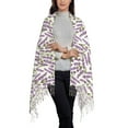 thumbnail image 2 of Honeii Lavender Flowers Print Scarf Oversized Scarf Tassel Fall Winter Thick Scarf Warm Shawl Women,Women's Scarves & Wraps, 2 of 8