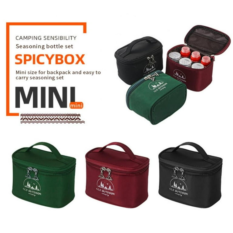 1 Set of Camping Spice Kit Travel Spice Holder Hiking Spices Set Portable Seasoning Kit, Size: 37X19X6CM