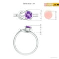 thumbnail image 6 of ANGARA Natural Solitaire Amethyst Infinity Knot Ring in 14K White Gold for Women (Size-6mm) | February Birthstone, Birthday, Anniversary, Jewelry Gift for Women | Natural Amethyst Ring, 6 of 10