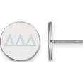 thumbnail image 1 of Sterling Silver S. Rh-Plated Logoart Delta Enameled Post Earrings (12 X 12) Made In United States ss032ddd, 1 of 5