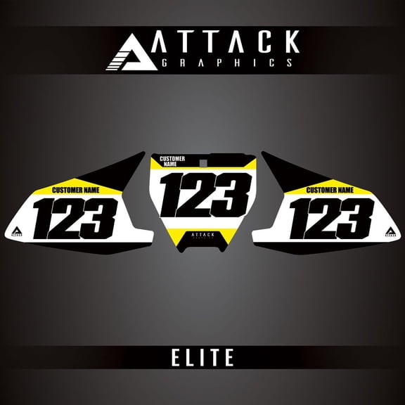 Attack Graphics Elite Number Plate Backgrounds for Husqvarna TC 50 Mini 2023