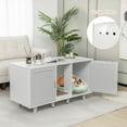 thumbnail image 3 of Infans Patented Cat Litter Box Enclosure Hidden Cat Washroom W/ 2 Doors Grey, 3 of 7