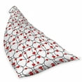 thumbnail image 2 of Valentines Lounger Chair Bag, Geometric Themed Illustration with Lines and Hearts Romantic Valentines Day, High Capacity Storage with Handle Container, Lounger Size, Red Black White, by Ambesonne, 2 of 5