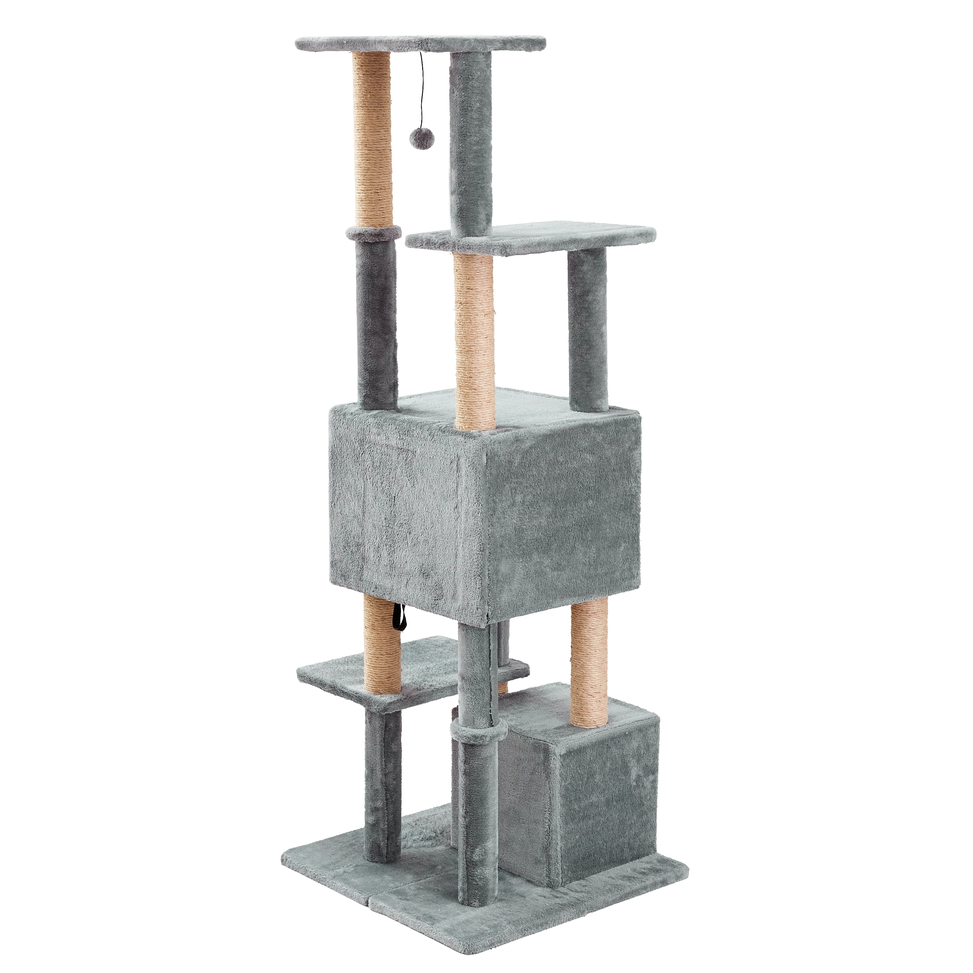 Two by Two Decatur - Gray Scratching Post Cat Furniture - 67 in. Tall