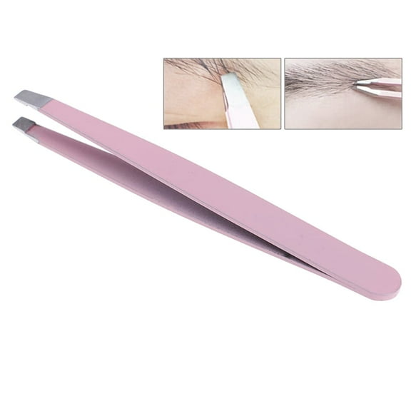 Useful professional stainless steel eyebrow tweezers hair beauty slanted lWA