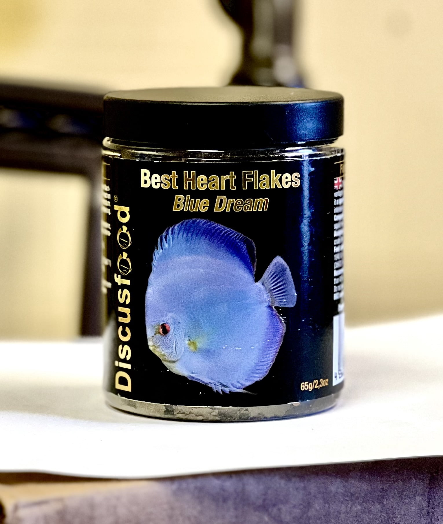 Discusfood Best Heart Flakes Blue Dream Fish Food, 2.3 oz