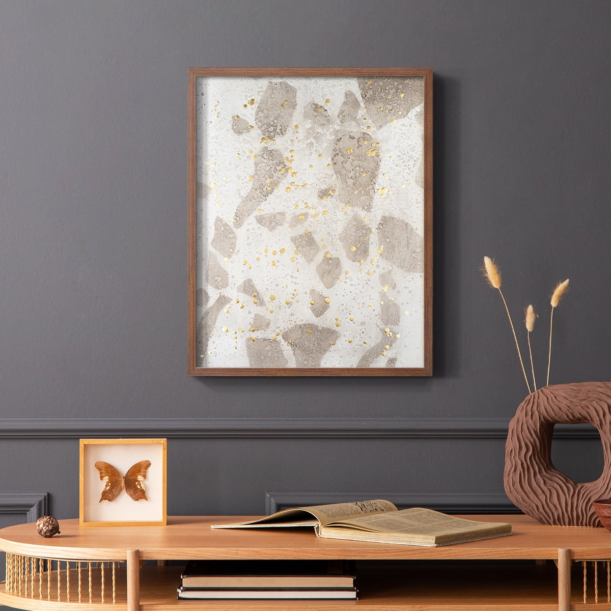 Chordata II Framed Print in Brown Solid Wood Framed Print No Nail Hanging