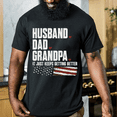 thumbnail image 2 of Mens Funny Grandpa T Shirts Husband Dad Grandpa Legend Fathers Day Patriotic Graphic Tee for Men Family Graphic Tees, 2 of 6