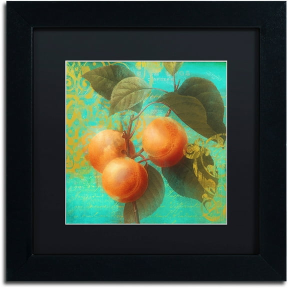 Trademark Fine Art "Glowing Fruits II" Canvas Art by Color Bakery Black Matte, Black Frame
