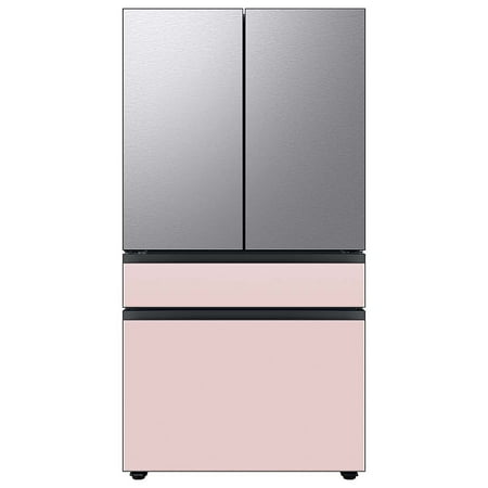 Samsung - Bespoke 4-Door French Door Refrigerator panel - Bottom Panel - Pink Glass