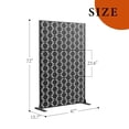 thumbnail image 3 of Historyli Biombo metálico de 183 cm, paneles de pared independientes, divisores decorativos para patio, valla resistente a la intemperie, cuadrado negro para jardín, 3 of 7