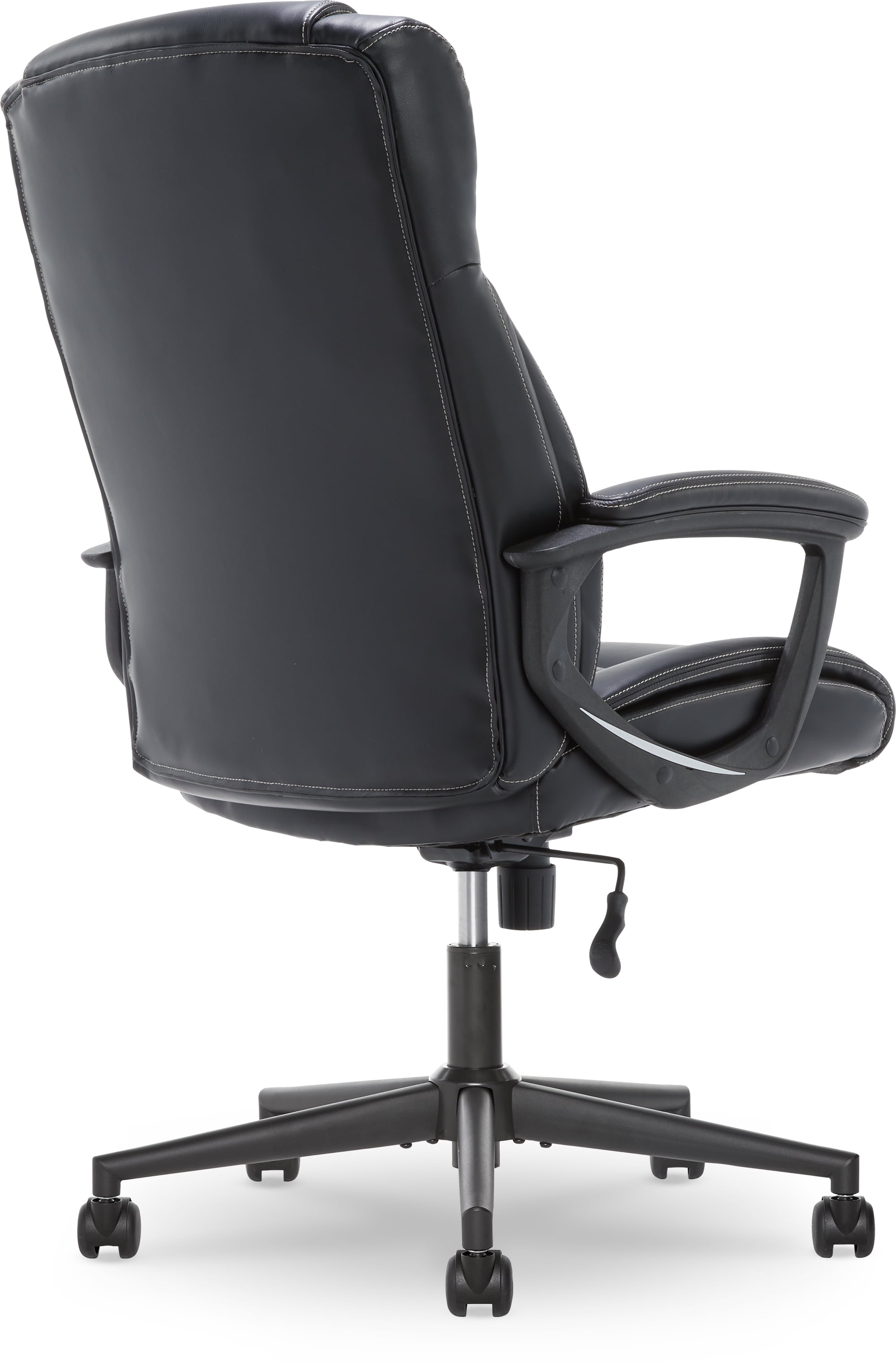 Serta Connor Executive Office Chair, Ergonomic Computer Chair with Layered Body Pillows, Contoured Lumbar, Adjustable Seat Height, Bonded Leather, Black