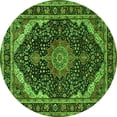 thumbnail image 1 of Ahgly Company Indoor Round Medallion Green Traditional Area Rugs, 5' Round, 1 of 1