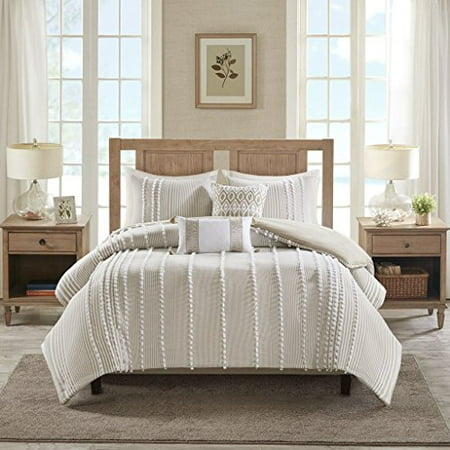 Harbor House Anslee Duvet Cover King Size Taupe Tufted Cotton