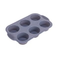 thumbnail image 2 of Clearance! Zguuel 6 Cup Silicone Muffin Pan, Non-Stick Baking Tray for Cupcake Oven, Grey, 2 of 6