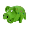 Vibrant Life Pigglesworth Latex Squeaky Dog Toy, Polka Dot Pig, Green