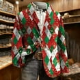 thumbnail image 4 of oelaio Corduroy Blazers for Men Ugly Christmas Single Breasted Suit Jackets Slim Fits Lapel Button Sport Coat Holiday Party Suit Jacket Xmas Graphic Blazer Jackets Multicolor S, 4 of 8