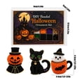 thumbnail image 2 of 3 Pack Halloween 3D Beaded Figurine DIY Kit, Pumpkin Ghost Cat Seed Bead Craft Set, Handmade Mini Table Ornament Making Supplies for Adults Teens Holiday Decor Gift, 2 of 5