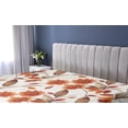 thumbnail image 5 of Ambesonne Floral Fitted Sheet, Art Autumnal Romance Flowers, King Size, Burnt Orange Umber and White, 5 of 5