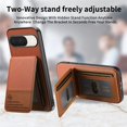 thumbnail image 5 of ELEHOLD Case for Google Pixel 9 / 9 Pro, RFID Blocking Slim PU Leather Wallet Case with Card Holder & Kickstand,Brown, 5 of 11
