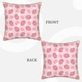 thumbnail image 3 of Haiem Strawberries Print Velvet Soft Solid Decorative Square Throw Pillow Covers Set with Elegant Piping Christmas Cushion Case for Sofa Bedroom Car-20"x20", 3 of 8