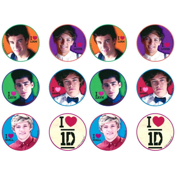One Direction Niall Horan Liam Payne Harry Styles Louis Tomlinsonb And Zayn Malik Edible Cupcake Toppers Image Abpid 12 Count Walmart Com Walmart Com