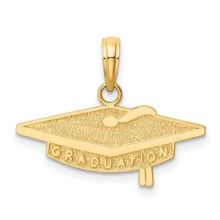 Gold Girl Silhouette Charm 14k Yellow Gold Graduation Pendant Charm Necklace Special Day Fine Jewelry For Women Gift Set ()