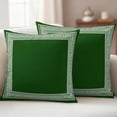 thumbnail image 2 of Green Greek Key Outdoor Pillow Covers 24x24 Set of 2,Waterproof Patio Throw Pillowcase Protectors,Geometric Greece Ancient Farmhouse Geo Decorative Pillow Shams Cushion Covers for Seat Bed Couch Sofa, 2 of 8