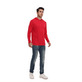 thumbnail image 3 of Zfeel Hooded Men's Shirt, Durable 100% Polyester Long Sleeve Hoodie for Workout, 4 Pack, Red, M, 3 of 6