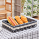 thumbnail image 3 of Cestas de almacenamiento de ratán, cesta tejida, bandeja para guardar frutas, pan, bocadillos, cesta de picnic, gris, 3 of 6