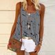 thumbnail image 1 of Puntoco Camisolas ajustadas para mujer, blusas casuales sin mangas con cuello redondo y estampado a la moda para mujer, 1 of 5