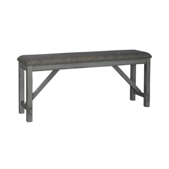 Newport Counter Height Dining Bench in Gray