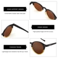 thumbnail image 4 of Lentes de Sol Polarizados Redondos Retro Gris Carey ZENOTTIC, 4 of 5