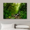 thumbnail image 3 of wall26 Canvas Print Wall Art Nepal Green Forest &amp; Waterfall Nature Wilderness Photography Modern Art Rustic Scenic Colorful Multicolor for Living Room, Bedroom, Office - 32"x48", 3 of 5