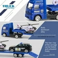 thumbnail image 2 of 29*8*4.5cm Flatbed Trailer Trucks Toy, Simulation Portable Alloy Trailer Engineering Roller, Excavator Truck Model Car Toys, Truck and Trailer Toys for Kids Age 3+, 2 of 4